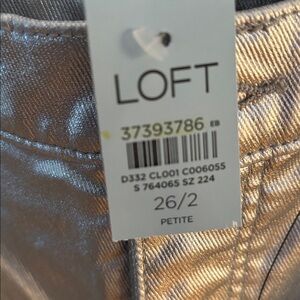 LOFT Shimmering Silver Trousers